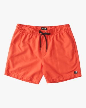 Boys' Billabong (2-7) All Day Layback 13 Boardshorts Red | 945BFMLPW