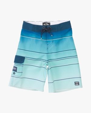 Boys' Billabong (2-7) All Day Stripe Pro 14 Boardshorts Grey | 180GFYTIR