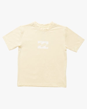 Boys' Billabong (2-7) All Day Wave Loose Fit Short Sleeve Surf Tee Yellow | 390IFUOTR