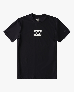 Boys' Billabong (2-7) All Day Wave Loose Fit Short Sleeve Surf Tee Black | 569MTJEWZ