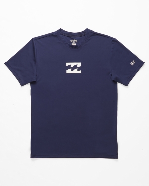 Boys' Billabong (2-7) All Day Wave Loose Fit Short Sleeve Surf Tee Navy | 673BJPOWH