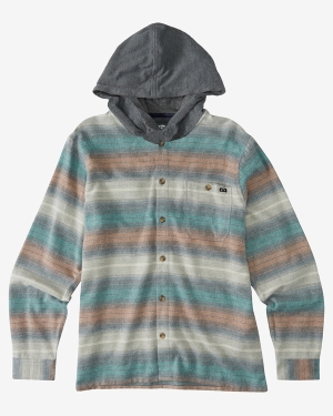 Boys' Billabong (2-7) Baja Hooded Flannel Shirts Multicolor | 721THGVPE