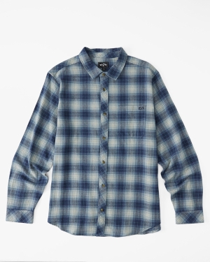 Boys' Billabong (2-7) Coastline Flannel Shirts Blue | 036DNVMCL