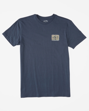 Boys' Billabong (2-7) Crayon Wave Short Sleeve T Shirts Navy | 037VOEUHC
