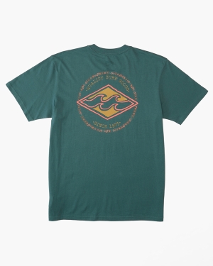 Boys' Billabong (2-7) Rotor Diamond Short Sleeve T Shirts Grey Green | 259JMOVDK