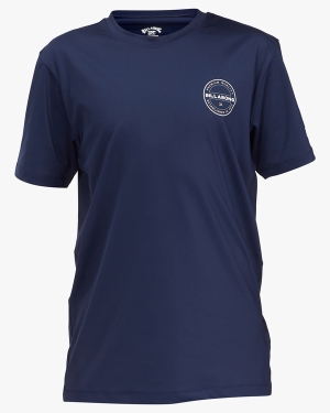 Boys' Billabong (2-7) Rotor Loose Fit Short Sleeve Surf Tee Navy | 205KDYZNU