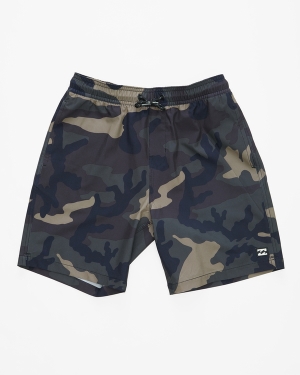 Boys' Billabong (2-7) Sundays Layback 13 Boardshorts Camo | 604JGKMFD