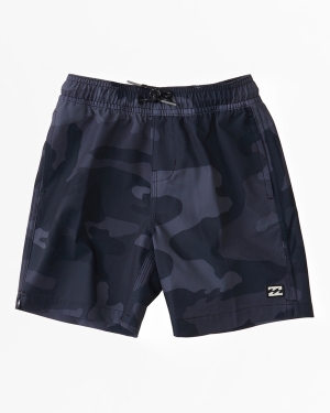Boys' Billabong (2-7) Sundays Layback 13 Boardshorts Black Camo | 627ENTMCV