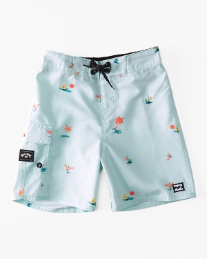 Boys' Billabong (2-7) Sundays OG 13 Boardshorts Multicolor | 924VJTQMZ