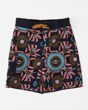 Boys' Billabong (2-7) Sundays Pro 13 Boardshorts Multicolor | 243ZYIGTF