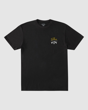 Boys' Billabong (2-7) The Simpsons Family Couch Organic Short Sleeve T Shirts Black | 731KORZWS
