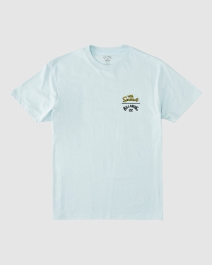 Boys' Billabong (2-7) The Simpsons Family Couch Organic Short Sleeve T Shirts Blue | 957GVAMOB