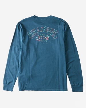 Boys' Billabong (2-7) Theme Arch Long Sleeve T Shirts Navy | 869VBJXIH