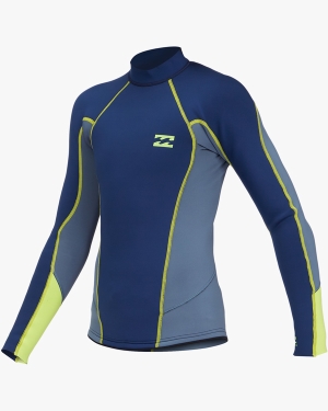 Boys' Billabong 2mm Absolute Long Sleeve Wetsuit Navy | 294OGMZHX