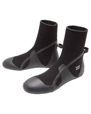 Boys' Billabong 3mm Absolute Round Toe Boots Wetsuit Black | 039QNSLCI