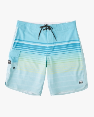 Boys' Billabong 73 Stripe Pro 18 Boardshorts Blue | 473GMCPDA