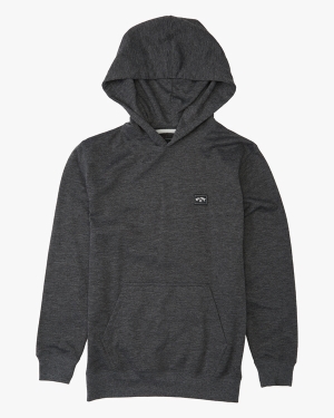 Boys' Billabong All Day Pullover Hoodie Black | 594XSNALD