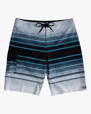 Boys' Billabong All Day Stripe Pro 18 Boardshorts Grey | 275RWLYJT
