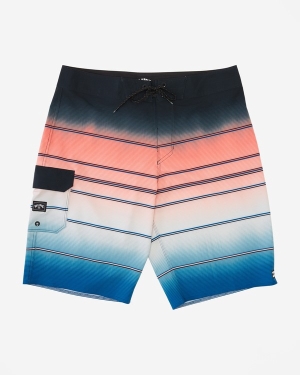 Boys' Billabong All Day Stripe Pro 18 Boardshorts Red White Blue | 421UMDOWG