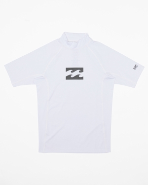 Boys' Billabong All Day Unity Surf Tee White | 486XBEGCT