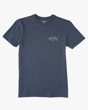 Boys' Billabong Arch Fill Short Sleeve T Shirts Navy | 064NXGUOC