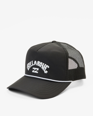 Boys' Billabong Arch Team Trucker Hats Black | 436CVWKFJ