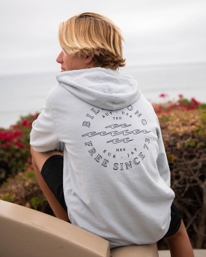 Boys' Billabong Big Wave Dan Pullover Hoodie Blue | 857MAVILN