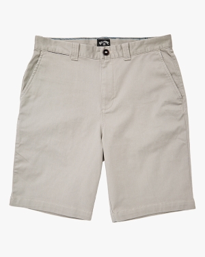 Boys' Billabong Carter Stretch Shorts Grey | 497XZRMGI