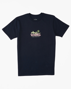 Boys' Billabong Chest Pack Short Sleeve T Shirts Navy | 873GFTEIU