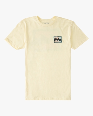 Boys' Billabong Crayon Wave Short Sleeve T Shirts Yellow | 583IARVTH