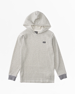 Boys' Billabong Keystone Pullover Thermal Hoodie Beige | 531MHSTVG