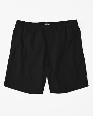 Boys' Billabong Larry Layback 16 Shorts Black | 825PGNHFL
