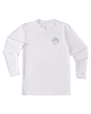 Boys' Billabong Roto Loose Fit Long Sleeve Surf Tee White | 235PWREOY