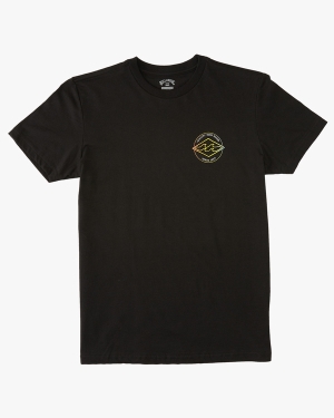 Boys' Billabong Rotor Diamond Short Sleeve T Shirts Black | 978JYTBWC