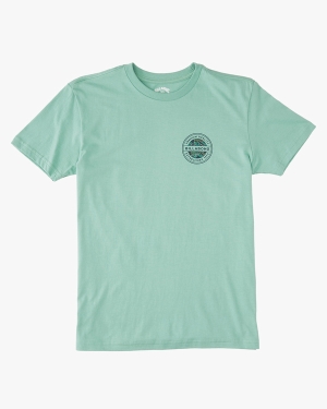 Boys' Billabong Rotor Fill Short Sleeve T Shirts Green | 951ETAXLZ