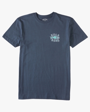 Boys' Billabong Sharky Short Sleeve T Shirts Navy | 738SDFGQZ