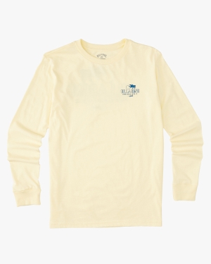 Boys' Billabong Social Club Long Sleeve T Shirts Yellow | 548QFYKNP