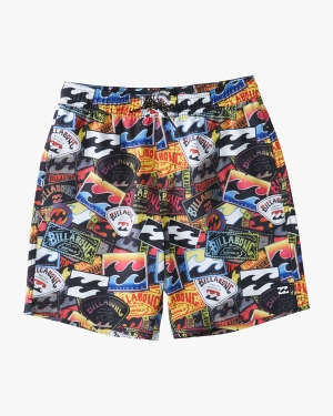 Boys' Billabong Sundays Layback 16 Boardshorts Multicolor | 639FXUKBQ