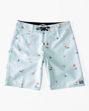 Boys' Billabong Sundays OG 16 Boardshorts Multicolor | 791OYIKMD