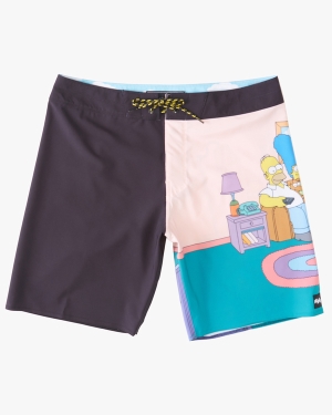 Boys' Billabong The Simpsons Family Couch Pro 17 Boardshorts Black | 321BMAFCP