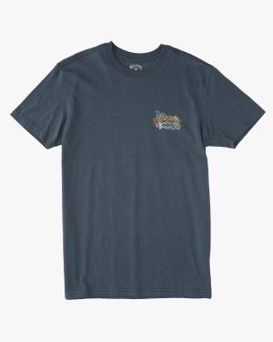 Boys' Billabong Theme Arch Short Sleeve T Shirts Navy | 872VDTOBF