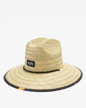 Boys' Billabong Tides Print Straw Lifeguard Hats Multicolor | 350JPKONT