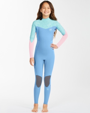 Girls' Billabong 3/2 Synergy Back Zip Full Wetsuit Multicolor | 380WZSMEB