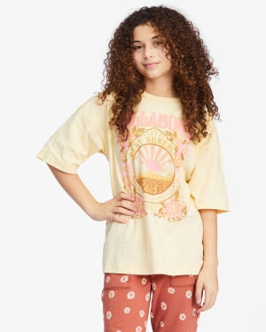 Girls' Billabong Best Sunshine Graphic Boyfriend T Shirts Multicolor | 580XCIJZK