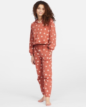 Girls' Billabong Bestfriend Jogger Sweatpants Chocolate | 786HVWJNO