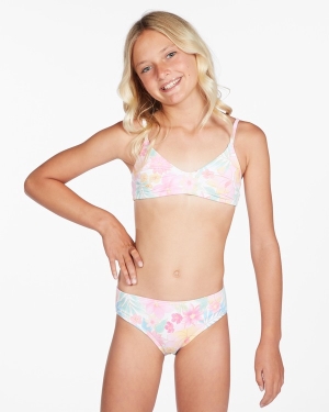 Girls' Billabong Brighter Days Trilet Set Swimwear Multicolor | 248SGQEIY