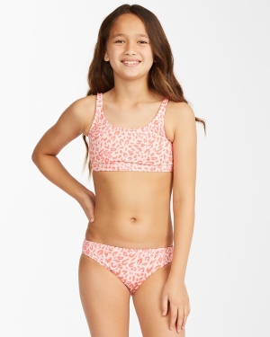 Girls' Billabong Chase The Wild Set Swimwear Multicolor | 560WSPQXL