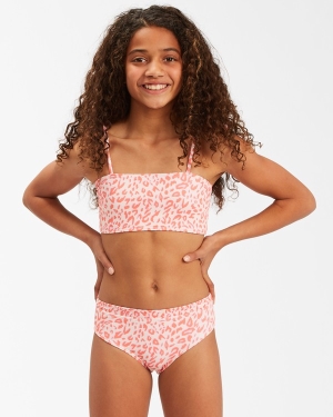 Girls' Billabong Chase The Wild Strappy Set Swimwear Multicolor | 276FDLVQR
