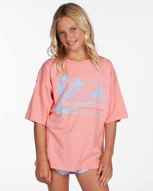 Girls' Billabong Cool Summer Oversized T Shirts Multicolor | 761RWQOKM