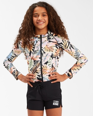 Girls' Billabong Core 5 Boardshort Fixed-Waist Swimwear Black | 709AEYTVG